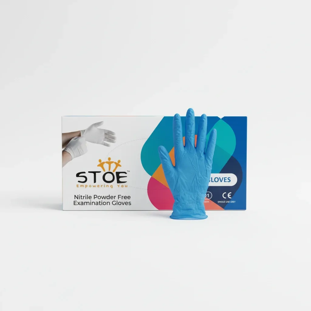 Nitrile Examination Gloves (Powder Free), 5.2-6gm, Blue/V Blue/ Green (100 Pcs)